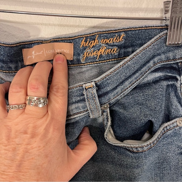 7 FAM For All Mankind Button Fly Classic Blue Women's Jeans Size 32 - Picture 4 of 13